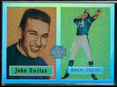 Johnny Unitas #46 Football Cards 2001 Topps Archives Reserve Prices