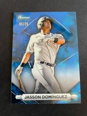 Jasson Dominguez [Blue] #BSP-89 Baseball Cards 2023 Bowman Sterling Prices