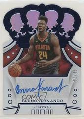Bruno Fernando [Blue] Basketball Cards 2019 Panini Crown Royale Rookie Autographs Prices