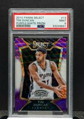 Tim Duncan [Purple, White Prizm] #13 Basketball Cards 2014 Panini Select Prices