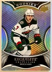 Brock Faber #R-BF Hockey Cards 2023 Upper Deck Black Diamond Exquisite Collection Rookie Prices