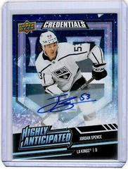 Jordan Spence #HA-25 Hockey Cards 2022 Upper Deck Credentials Highly Anticipated Autograph Prices