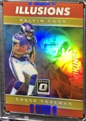 Chuck Foreman, Dalvin Cook [Red] #5 Football Cards 2017 Panini Donruss Optic Illusions Prices