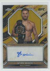 Stipe Miocic [Gold Refractor] #MOC-SMI Ufc Cards 2024 Topps Chrome UFC Marks of Champions Autograph Prices