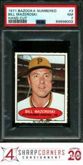 Bill Mazeroski [Hand Cut] #3 Baseball Cards 1971 Bazooka Numbered Prices
