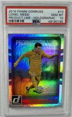 Lionel Messi [Holographic] #10 Soccer Cards 2016 Panini Donruss Production Line Prices