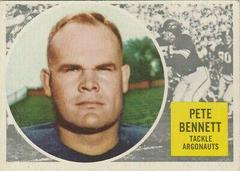 Pete Bennett #69 Football Cards 1960 Topps CFL Prices