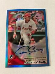 Allen Craig [Blue Refractor Autograph] #199 Baseball Cards 2010 Topps Chrome Prices