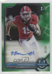 Brock Bowers [Green Refractor] #BCPA-BB Football Cards 2021 Bowman University Chrome Autographs Prices