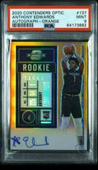 Anthony Edwards [Autograph Orange] Basketball Cards 2020 Panini Contenders Optic Prices