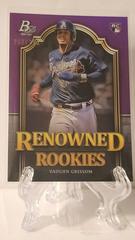 Vaughn Grissom [Purple] Baseball Cards 2023 Bowman Platinum Renowned Rookies Prices