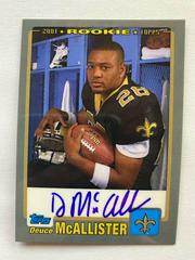 Deuce McAllister Football Cards 2001 Topps Rookie Premiere Autograph Prices