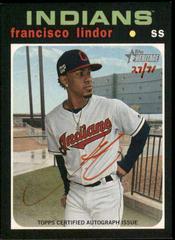 Francisco Lindor [Red Ink] #FLI Baseball Cards 2020 Topps Heritage Real One Autographs Prices
