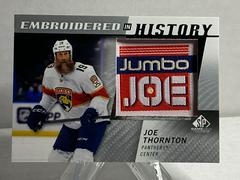 Joe Thornton Hockey Cards 2021 SP Game Used Embroidered in History Prices