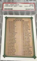 Checklist #201-300 #696 Baseball Cards 1989 Upper Deck Prices