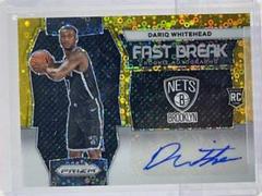 Dariq Whitehead [Gold] #5 Basketball Cards 2023 Panini Prizm Fast Break Rookie Autograph Prices