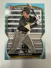 Ethan Salas [Sky Blue] #BD-1 Baseball Cards 2023 Bowman Draft Prices