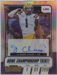 Ja'Marr Chase [Autograph Premium Gold] #115 Football Cards 2021 Panini Contenders Draft Picks Prices