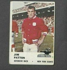Jim Patton #72 Football Cards 1961 Fleer Prices