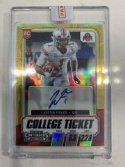 Justin Fields [Autograph Premium Gold] #104C Football Cards 2021 Panini Contenders Draft Picks Prices