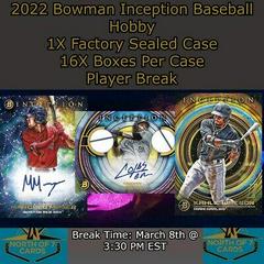 Yiddi Cappe #2 Baseball Cards 2022 Bowman Inception Prices