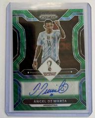 Angel Di Maria [Green Wave] Soccer Cards 2022 Panini Prizm World Cup Signatures Prices