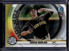 Adrian Morejon [Gold Refractor] #BTP54 Baseball Cards 2020 Bowman Chrome Scouts' Top 100 Prices
