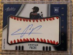 Cristian Pache [Material Signature Black White Seams] #101 Baseball Cards 2021 Panini Absolute Prices