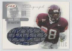 Andre Davis [Silver] Football Cards 2002 Sage Autographs Prices