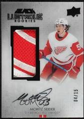 Moritz Seider [Clarity Variant] Hockey Cards 2021 SPx UD Black Lustrous Rookie Auto Patch Prices