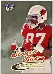 Simeon Rice [Platinum Medallion] Football Cards 1999 Ultra Prices
