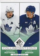 Auston Matthews, Mitch Marner [Green] Hockey Cards 2022 SP Authentic Collaborations Prices
