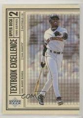 Barry Bonds Baseball Cards 1999 Upper Deck Textbook Excellence Prices