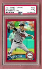 Mike Minor [Red Refractor] #217 Baseball Cards 2011 Topps Chrome Prices