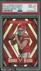 Patrick Mahomes II [Red] #RR-15 Football Cards 2017 Panini Phoenix Rookie Rising Prices