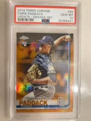 Chris Paddack [Orange Refractor] #55 Baseball Cards 2019 Topps Chrome Update Prices