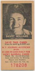 Davey Williams Baseball Cards 1954 NY Journal American Prices