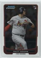 Matt Adams #23 Baseball Cards 2012 Bowman Chrome Draft Prices