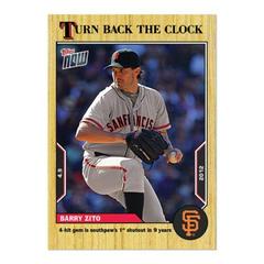 Barry Zito #10 Baseball Cards 2022 Topps Now Turn Back the Clock Prices