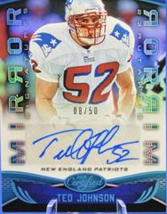 Ted Johnson [Teal] #MI-TJ Football Cards 2019 Panini Certified Mirror Signatures Prices