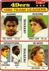 49ers Team Leaders [Checklist] #319 Football Cards 1981 Topps Prices