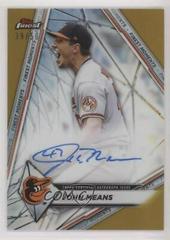 John Means [Gold] Baseball Cards 2022 Topps Finest Moments Autographs Prices