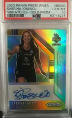 Sabrina Ionescu [Prizm Gold] #SG-SIO Basketball Cards 2020 Panini Prizm WNBA Signatures Prices