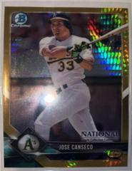 Jose Canseco [Gold Refractor] #BNR-JC Baseball Cards 2018 Bowman Chrome National Convention Prices