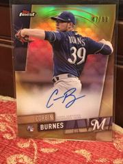 Corbin Burnes [Gold Refractor] #FA-CB Baseball Cards 2019 Topps Finest Autographs Prices