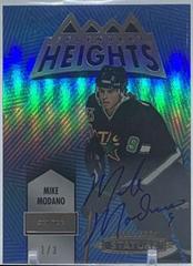 Mike Modano [Autograph Blue] #LH-12 Hockey Cards 2021 Upper Deck Stature Legendary Heights Prices