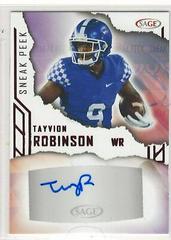 Tayvion Robinson #SPA-TR Football Cards 2023 Sage Sneak Peek Autographs Prices
