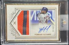Yordan Alvarez #FAC-YA Baseball Cards 2022 Topps Definitive Framed Autograph Patch Collection Prices