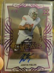 Justin Fields [Pink] #CA-JF1 Football Cards 2021 Leaf Trinity Clear Autograph Prices