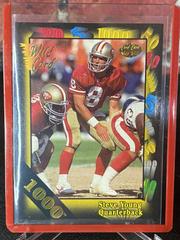 Steve Young [1000 Stripe] Football Cards 1991 Wild Card Prices